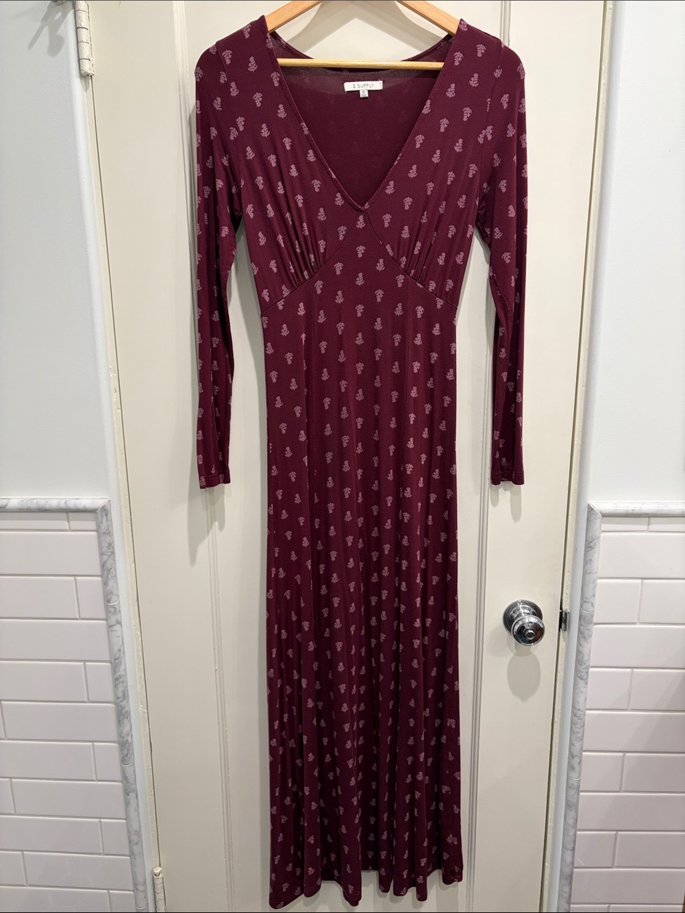 Z Supply Grace Ditsy Maxi Dress Red Floral XS